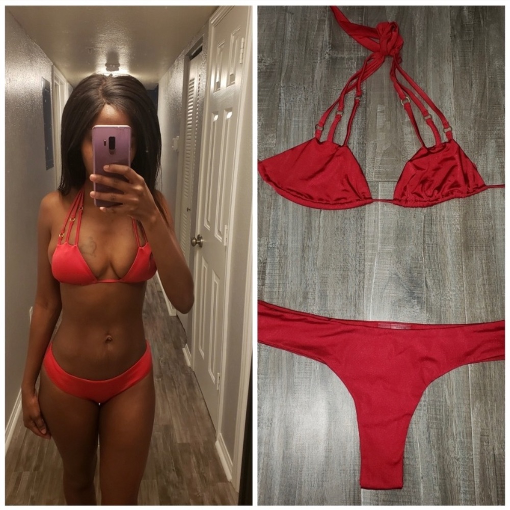 SOLD- Beach Bunny Red bikini size small